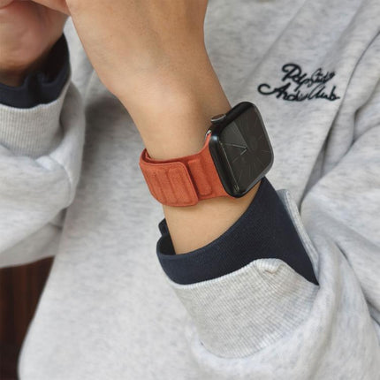 Square Magnetic Suede Watch Band, For Apple Watch 46mm / 49mm / 45mm / 44mm, For Apple Watch 42mm / 41mm / 40mm / 38mm - DealBuddy
