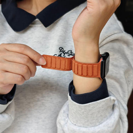 Square Magnetic Suede Watch Band, For Apple Watch 46mm / 49mm / 45mm / 44mm, For Apple Watch 42mm / 41mm / 40mm / 38mm - DealBuddy