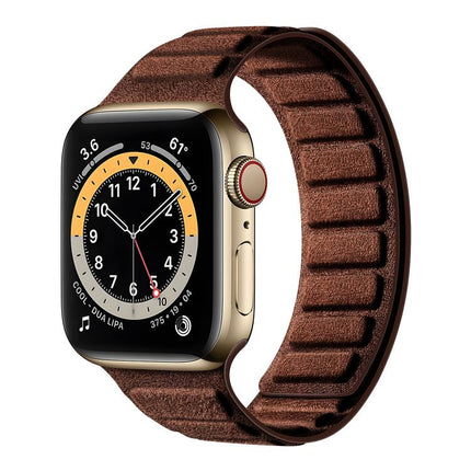 Square Magnetic Suede Watch Band, For Apple Watch 46mm / 49mm / 45mm / 44mm, For Apple Watch 42mm / 41mm / 40mm / 38mm - DealBuddy