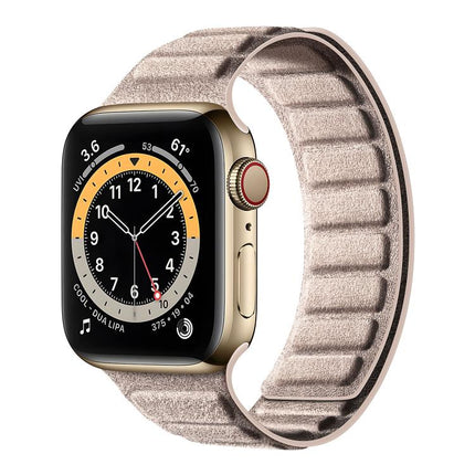 Square Magnetic Suede Watch Band, For Apple Watch 46mm / 49mm / 45mm / 44mm, For Apple Watch 42mm / 41mm / 40mm / 38mm - DealBuddy