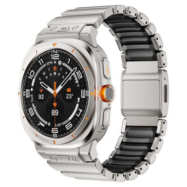 Magnetic Buckle Single-Bead Silicone Stainless Steel Watch Band, For Samsung Galaxy Watch Ultra 47mm / Ultra 2025 - DealBuddy