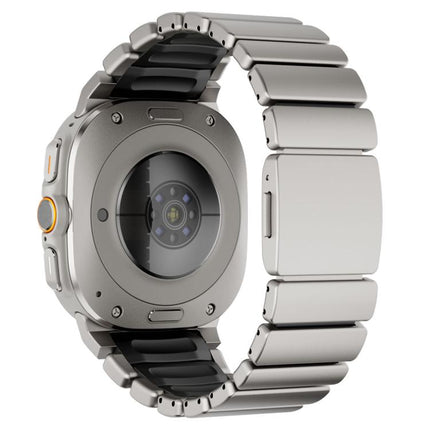 Magnetic Buckle Single-Bead Silicone Stainless Steel Watch Band, For Samsung Galaxy Watch Ultra 47mm / Ultra 2025 - DealBuddy