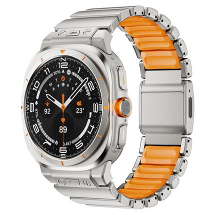 Magnetic Buckle Single-Bead Silicone Stainless Steel Watch Band, For Samsung Galaxy Watch Ultra 47mm / Ultra 2025 - DealBuddy