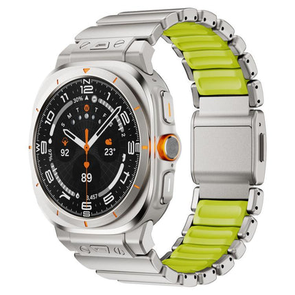 Magnetic Buckle Single-Bead Silicone Stainless Steel Watch Band, For Samsung Galaxy Watch Ultra 47mm / Ultra 2025 - DealBuddy