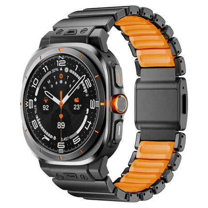 Magnetic Buckle Single-Bead Silicone Stainless Steel Watch Band, For Samsung Galaxy Watch Ultra 47mm / Ultra 2025 - DealBuddy