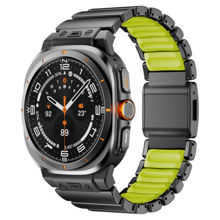 Magnetic Buckle Single-Bead Silicone Stainless Steel Watch Band, For Samsung Galaxy Watch Ultra 47mm / Ultra 2025 - DealBuddy