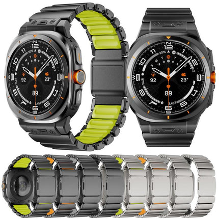 Magnetic Buckle Single-Bead Silicone Stainless Steel Watch Band, For Samsung Galaxy Watch Ultra 47mm / Ultra 2025 - DealBuddy