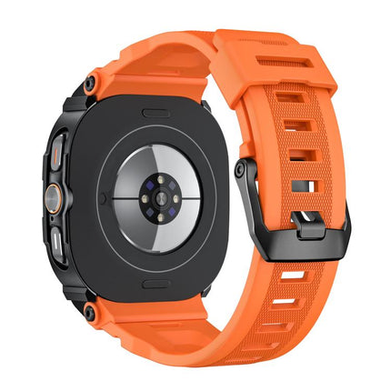Vibrant Zinc Alloy Cover Integrated Silicone Watch Band, For Samsung Galaxy Watch Ultra / Ultra 2025 - DealBuddy