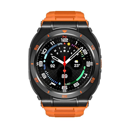 Vibrant Zinc Alloy Cover Integrated Silicone Watch Band, For Samsung Galaxy Watch Ultra / Ultra 2025 - DealBuddy