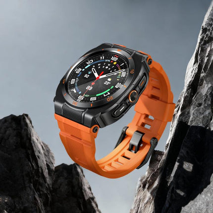 Vibrant Zinc Alloy Cover Integrated Silicone Watch Band, For Samsung Galaxy Watch Ultra / Ultra 2025 - DealBuddy