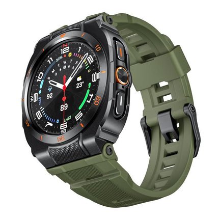 Vibrant Zinc Alloy Cover Integrated Silicone Watch Band, For Samsung Galaxy Watch Ultra / Ultra 2025 - DealBuddy