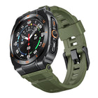 Vibrant Zinc Alloy Cover Integrated Silicone Watch Band, For Samsung Galaxy Watch Ultra / Ultra 2025 - DealBuddy