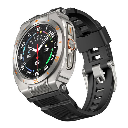 Vibrant Zinc Alloy Cover Integrated Silicone Watch Band, For Samsung Galaxy Watch Ultra / Ultra 2025 - DealBuddy
