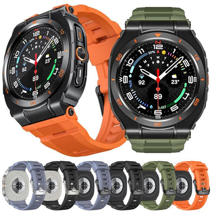 Vibrant Zinc Alloy Cover Integrated Silicone Watch Band, For Samsung Galaxy Watch Ultra / Ultra 2025 - DealBuddy