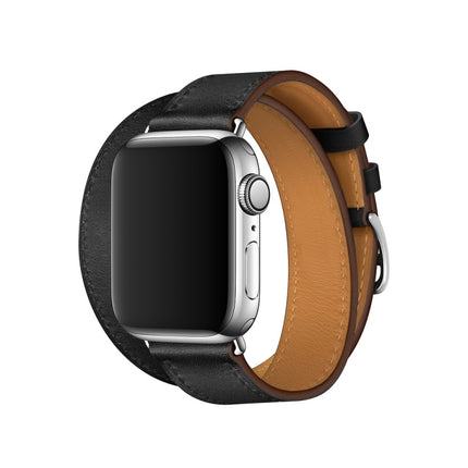 For Apple Watch 3 / 2 / 1 Generation 42mm Universal Leather Double-Loop Strap - DealBuddy
