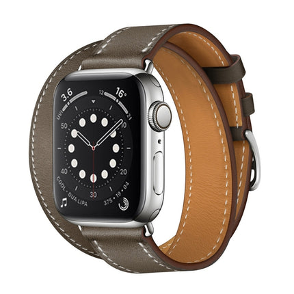 For Apple Watch 3 / 2 / 1 Generation 42mm Universal Leather Double-Loop Strap - DealBuddy