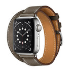 For Apple Watch 3 / 2 / 1 Generation 42mm Universal Leather Double-Loop Strap - DealBuddy