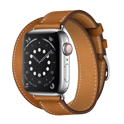 For Apple Watch 3 / 2 / 1 Generation 42mm Universal Leather Double-Loop Strap - DealBuddy