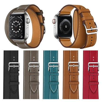 For Apple Watch 3 / 2 / 1 Generation 42mm Universal Leather Double-Loop Strap - DealBuddy