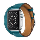 For Apple Watch 3 / 2 / 1 Generation 38mm Universal Leather Double-loop Strap - DealBuddy