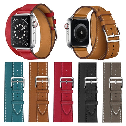 For Apple Watch 3 / 2 / 1 Generation 38mm Universal Leather Double-loop Strap - DealBuddy