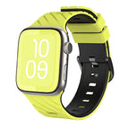 For Apple Watch 46mm / 49mm / 45mm / 44mm / Light Yellow +Black