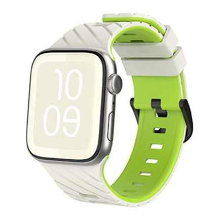 Diagonal Two-Color Silicone Watch Band, For Apple Watch 46mm / 49mm / 45mm / 44mm - DealBuddy