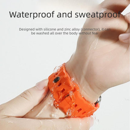 Customised Step-Style Solid Colour Silicone Watch Band, For Apple Watch 49mm / 46mm / 45mm / 44mm - DealBuddy
