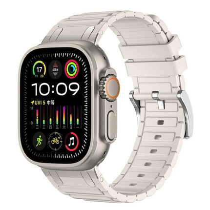 Reinforced I-Shape Texture Silicone Watch Band, For Apple Watch 49mm / 46mm / 45mm / 44mm, For Apple Watch 42mm / 41mm / 40mm / 38mm