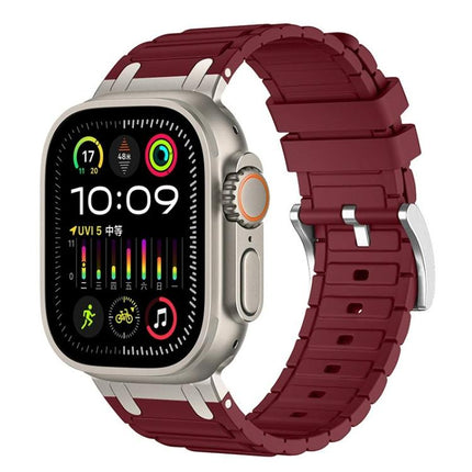 Reinforced I-Shape Texture Silicone Watch Band, For Apple Watch 49mm / 46mm / 45mm / 44mm, For Apple Watch 42mm / 41mm / 40mm / 38mm