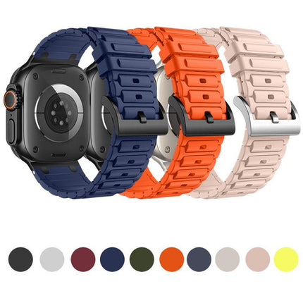 Reinforced I-Shape Texture Silicone Watch Band, For Apple Watch 49mm / 46mm / 45mm / 44mm, For Apple Watch 42mm / 41mm / 40mm / 38mm
