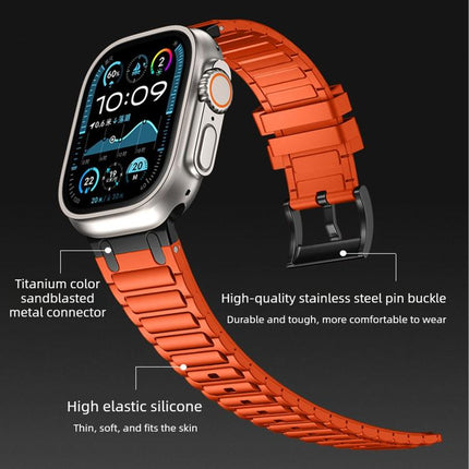 Reinforced I-Shape Texture Silicone Watch Band, For Apple Watch 49mm / 46mm / 45mm / 44mm, For Apple Watch 42mm / 41mm / 40mm / 38mm
