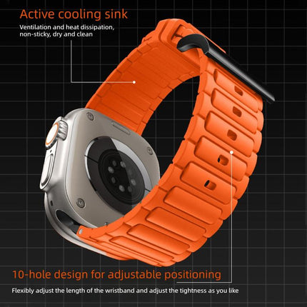 Reinforced I-Shape Texture Silicone Watch Band, For Apple Watch 49mm / 46mm / 45mm / 44mm, For Apple Watch 42mm / 41mm / 40mm / 38mm - DealBuddy