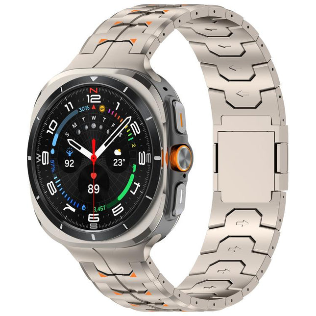 Steel Kongman Folding Clasp Titanium Metal Watch Band, For Samsung Galaxy Watch Ultra 47mm / Ultra 2025 - DealBuddy