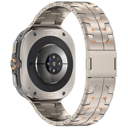 Steel Kongman Folding Clasp Titanium Metal Watch Band, For Samsung Galaxy Watch Ultra 47mm / Ultra 2025 - DealBuddy