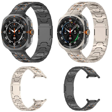 Steel Kongman Folding Clasp Titanium Metal Watch Band, For Samsung Galaxy Watch Ultra 47mm / Ultra 2025 - DealBuddy