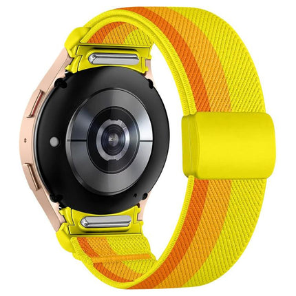 Press Button Twill Plastic Magnetic Buckle Nylon Watch Band, For Samsung Galaxy Watch FE / 7 / 6 / 5 / 4 - DealBuddy