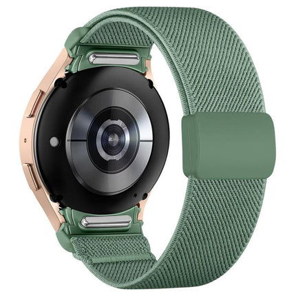 Press Button Twill Plastic Magnetic Buckle Nylon Watch Band, For Samsung Galaxy Watch FE / 7 / 6 / 5 / 4 - DealBuddy