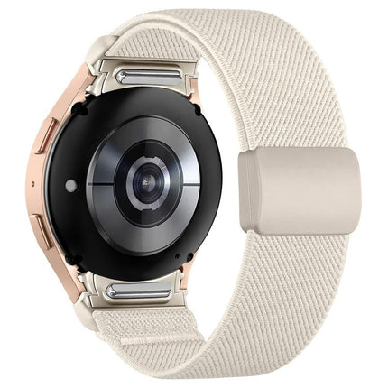 Press Button Twill Plastic Magnetic Buckle Nylon Watch Band, For Samsung Galaxy Watch FE / 7 / 6 / 5 / 4 - DealBuddy