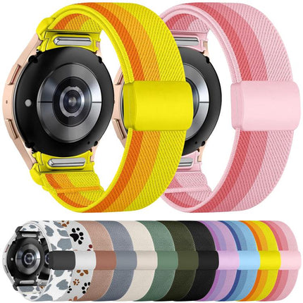 Press Button Twill Plastic Magnetic Buckle Nylon Watch Band, For Samsung Galaxy Watch FE / 7 / 6 / 5 / 4 - DealBuddy