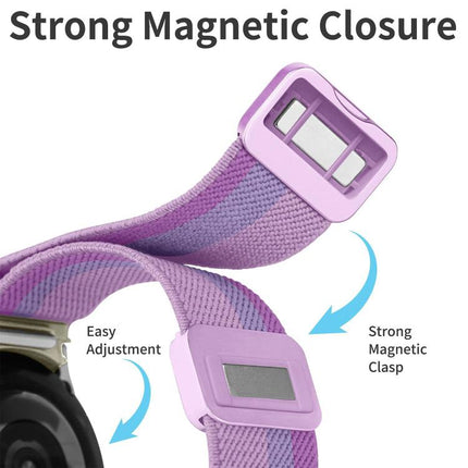 Press Button Twill Plastic Magnetic Buckle Nylon Watch Band, For Samsung Galaxy Watch FE / 7 / 6 / 5 / 4 - DealBuddy