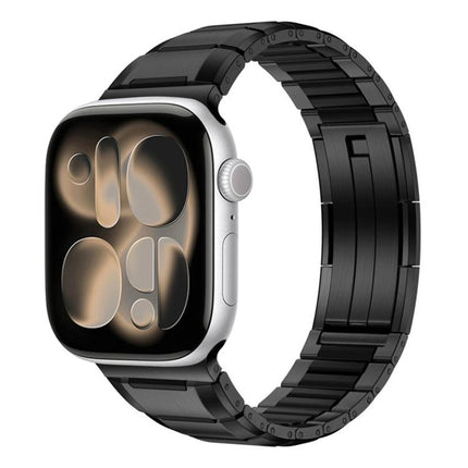 Multi-Faceted Rubber Inlaid Stainless Steel Watch Band, For Apple Watch 46mm / 49mm / 45mm / 44mm, For Apple Watch 42mm / 41mm / 40mm / 38mm - DealBuddy