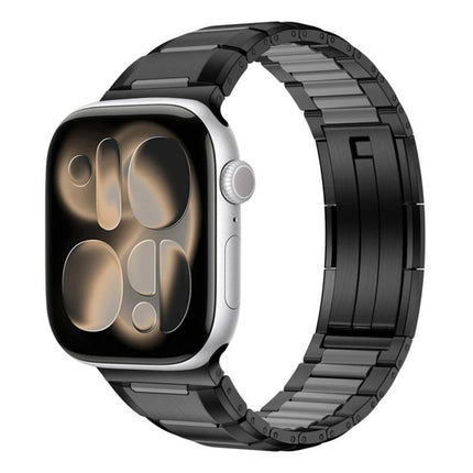 Multi-Faceted Rubber Inlaid Stainless Steel Watch Band, For Apple Watch 46mm / 49mm / 45mm / 44mm, For Apple Watch 42mm / 41mm / 40mm / 38mm - DealBuddy