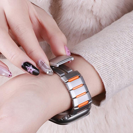 Multi-Faceted Rubber Inlaid Stainless Steel Watch Band, For Apple Watch 46mm / 49mm / 45mm / 44mm, For Apple Watch 42mm / 41mm / 40mm / 38mm - DealBuddy