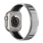 Curved Two-Tone Side-Release Stainless Steel Watch Band, For Apple Watch 49mm / 46mm / 45mm / 44mm, For Apple Watch 42mm / 41mm / 40mm / 38mm - DealBuddy