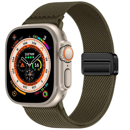 Double Magnetic Buckle Elastic Nylon Watch Band, For Apple Watch 49mm / 46mm / 45mm / 44mm, For Apple Watch 42mm / 41mm / 40mm / 38mm - DealBuddy