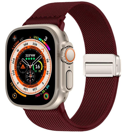 Double Magnetic Buckle Elastic Nylon Watch Band, For Apple Watch 49mm / 46mm / 45mm / 44mm, For Apple Watch 42mm / 41mm / 40mm / 38mm - DealBuddy