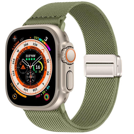 Double Magnetic Buckle Elastic Nylon Watch Band, For Apple Watch 49mm / 46mm / 45mm / 44mm, For Apple Watch 42mm / 41mm / 40mm / 38mm - DealBuddy