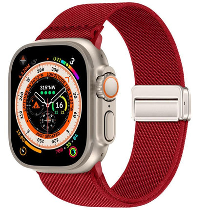 Double Magnetic Buckle Elastic Nylon Watch Band, For Apple Watch 49mm / 46mm / 45mm / 44mm, For Apple Watch 42mm / 41mm / 40mm / 38mm - DealBuddy
