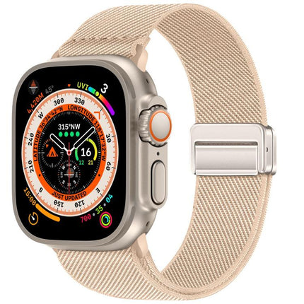 Double Magnetic Buckle Elastic Nylon Watch Band, For Apple Watch 49mm / 46mm / 45mm / 44mm, For Apple Watch 42mm / 41mm / 40mm / 38mm - DealBuddy